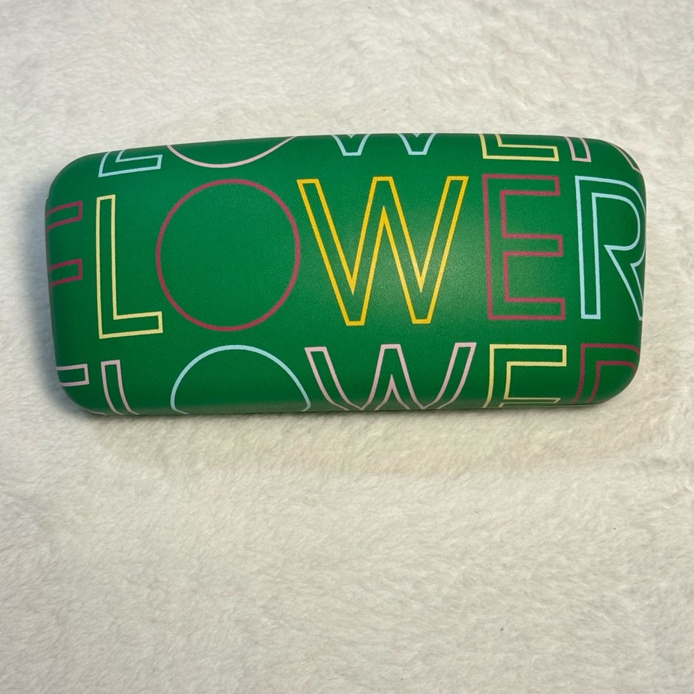 Flower By Drew Barrymore Eyeglass Case Hardshell Green Multicolor Sunglasses